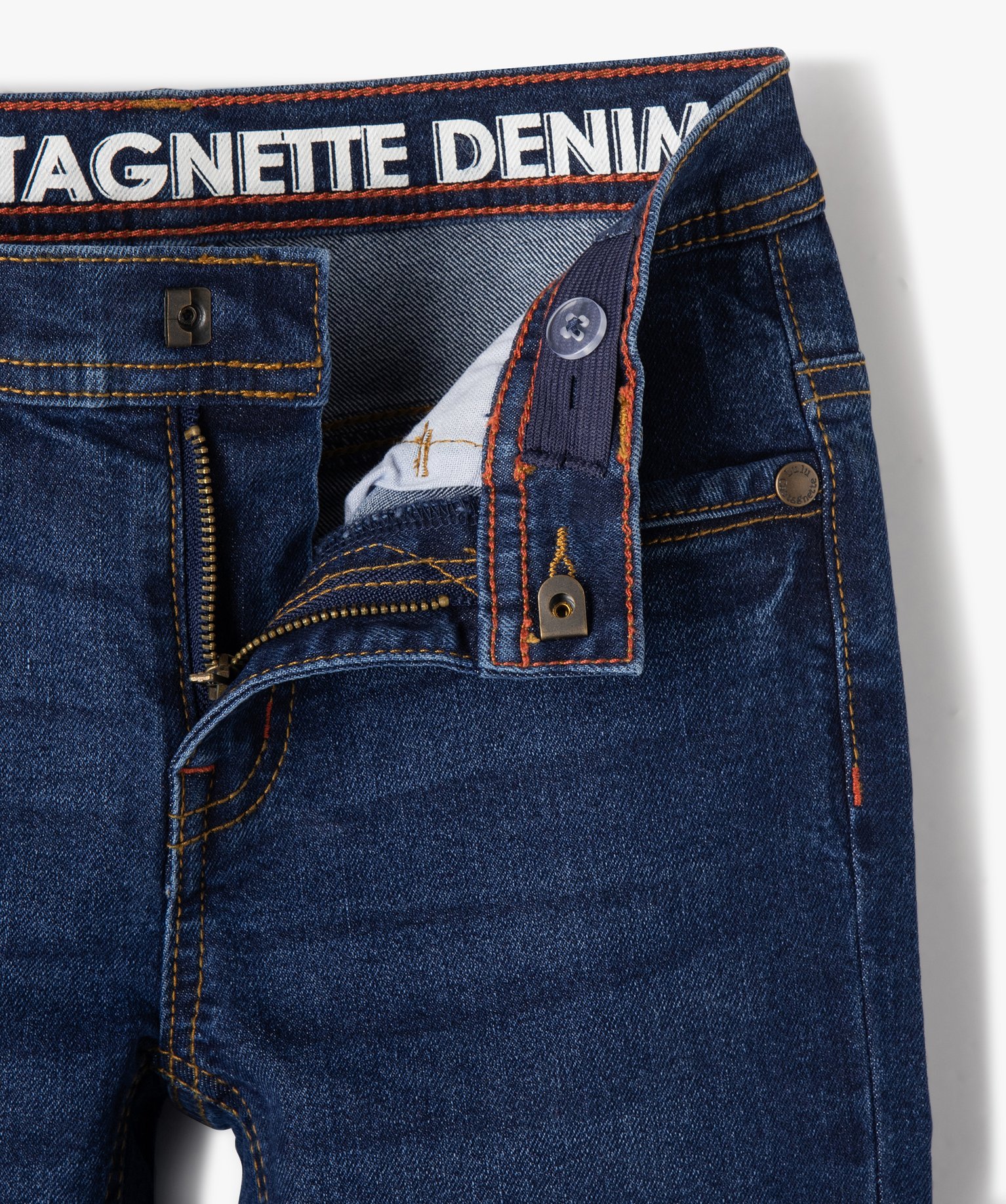 Jean Regular avec revers cousus Garçon - LuluCastagnette bleu | GEMO