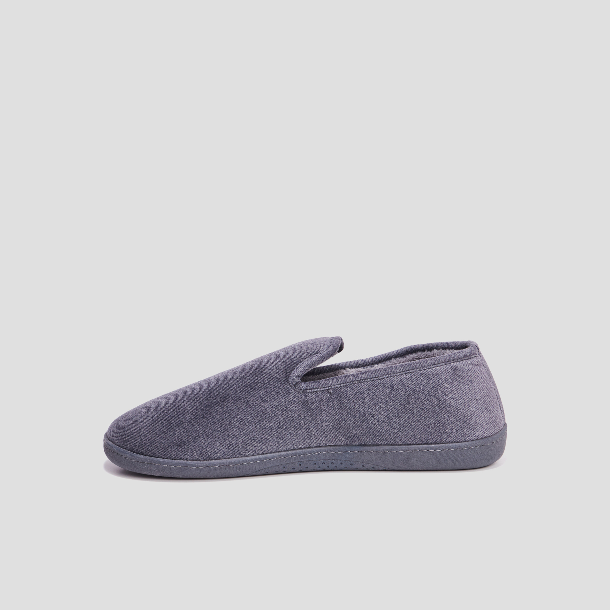 Chaussons charentaise Isotoner gris homme | La Halle