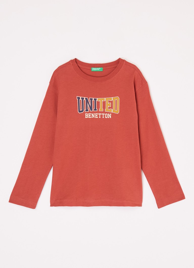Koszula z długim rękawem Benetton z nadrukowanym logo