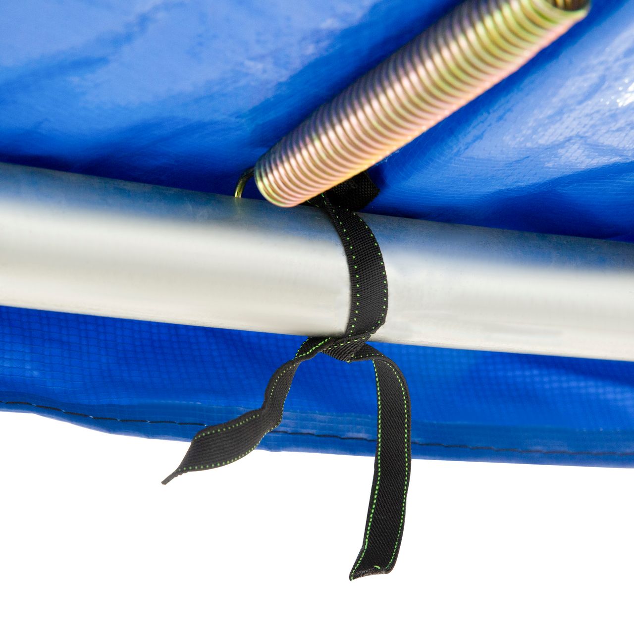 HOMCOM Trampolin Sicherheitsnetz 8ft 10ft 12ft 15ft Randabdeckung: Ø366 cm-Blau (Trampolin nicht inbegriffen)