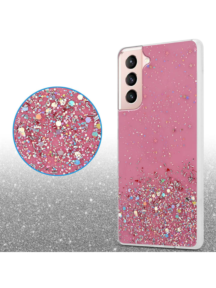 cadorabo Hülle für Samsung Galaxy S21 5G Glitter in Rosa mit Glitter günstig kaufen onesize