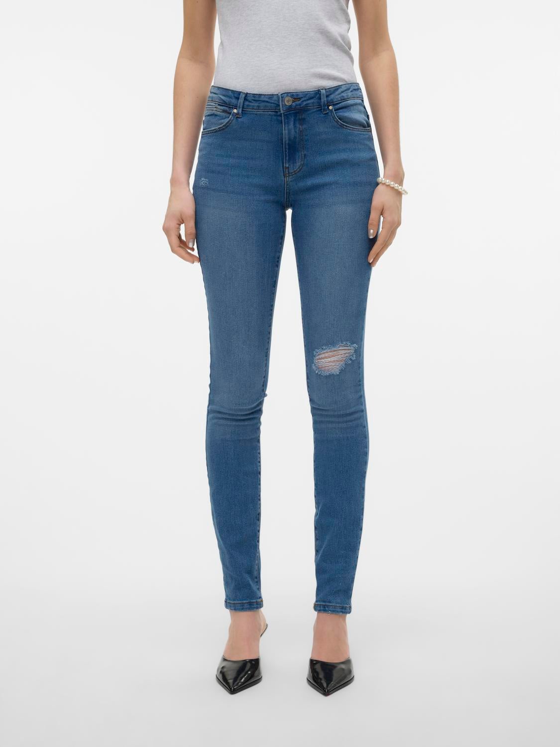 VMJUNE Mid Rise Skinny Fit Jeans