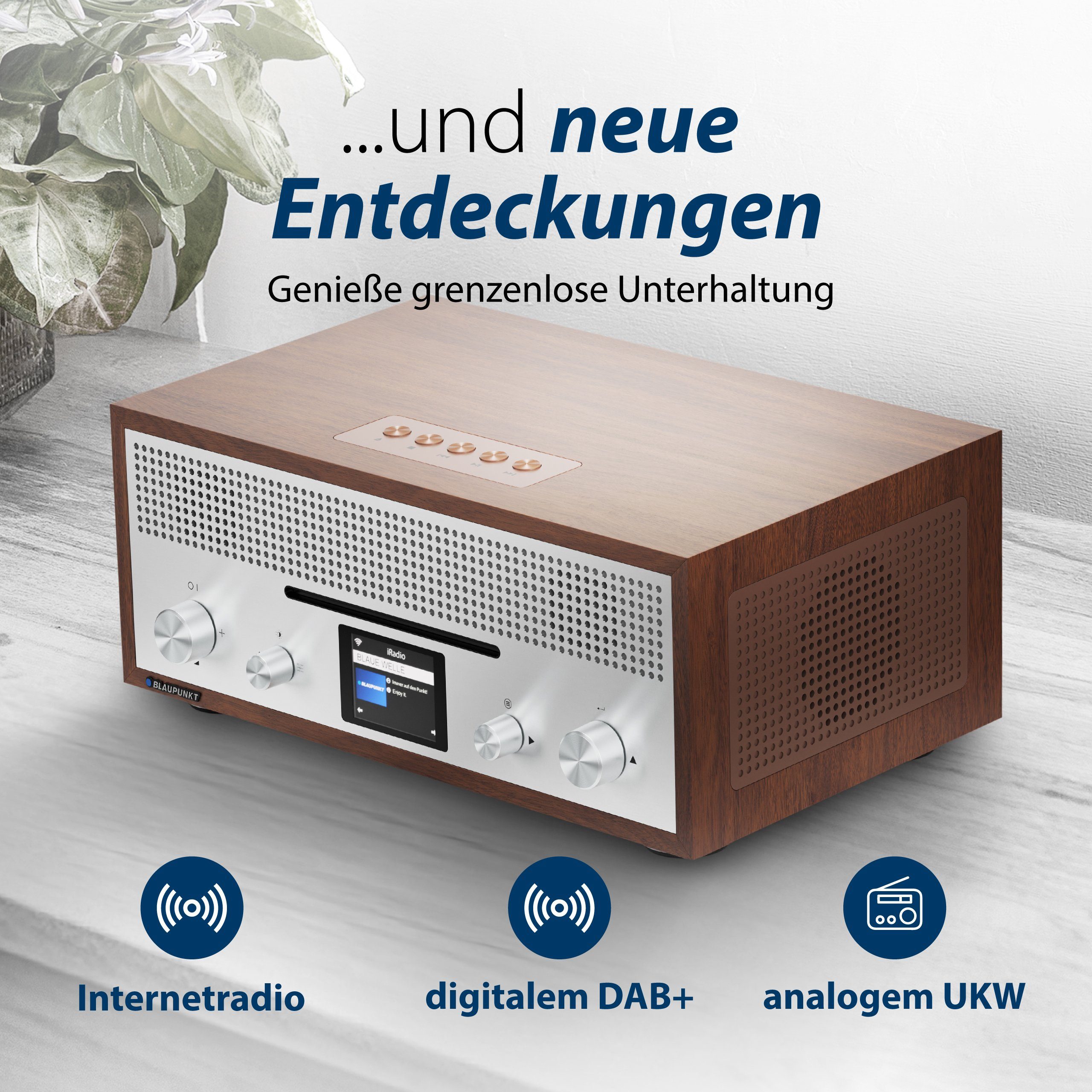 Blaupunkt RXD 1900 Milano, Internetradio mit CD, DAB+, BT Internet-Radio (Digitalradio (DAB), FM, Internet, 30,00 W)