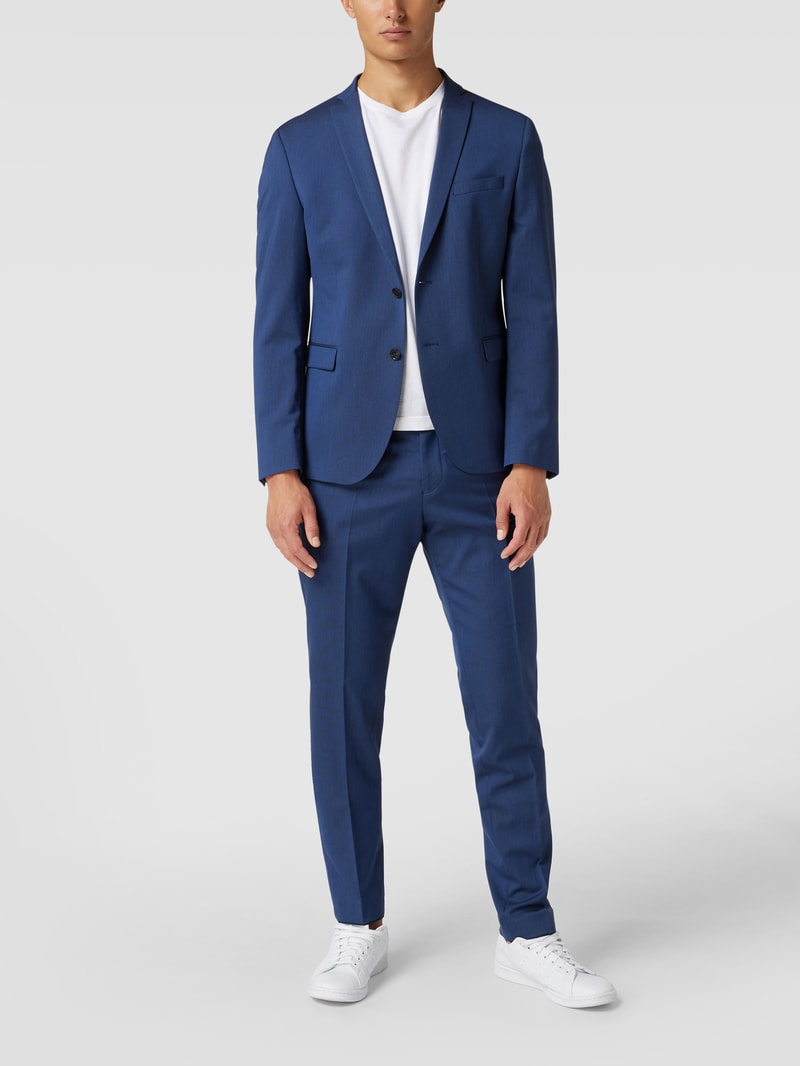 Slim Fit 2-Knopf-Sakko mit Stretch-Anteil in royalblau