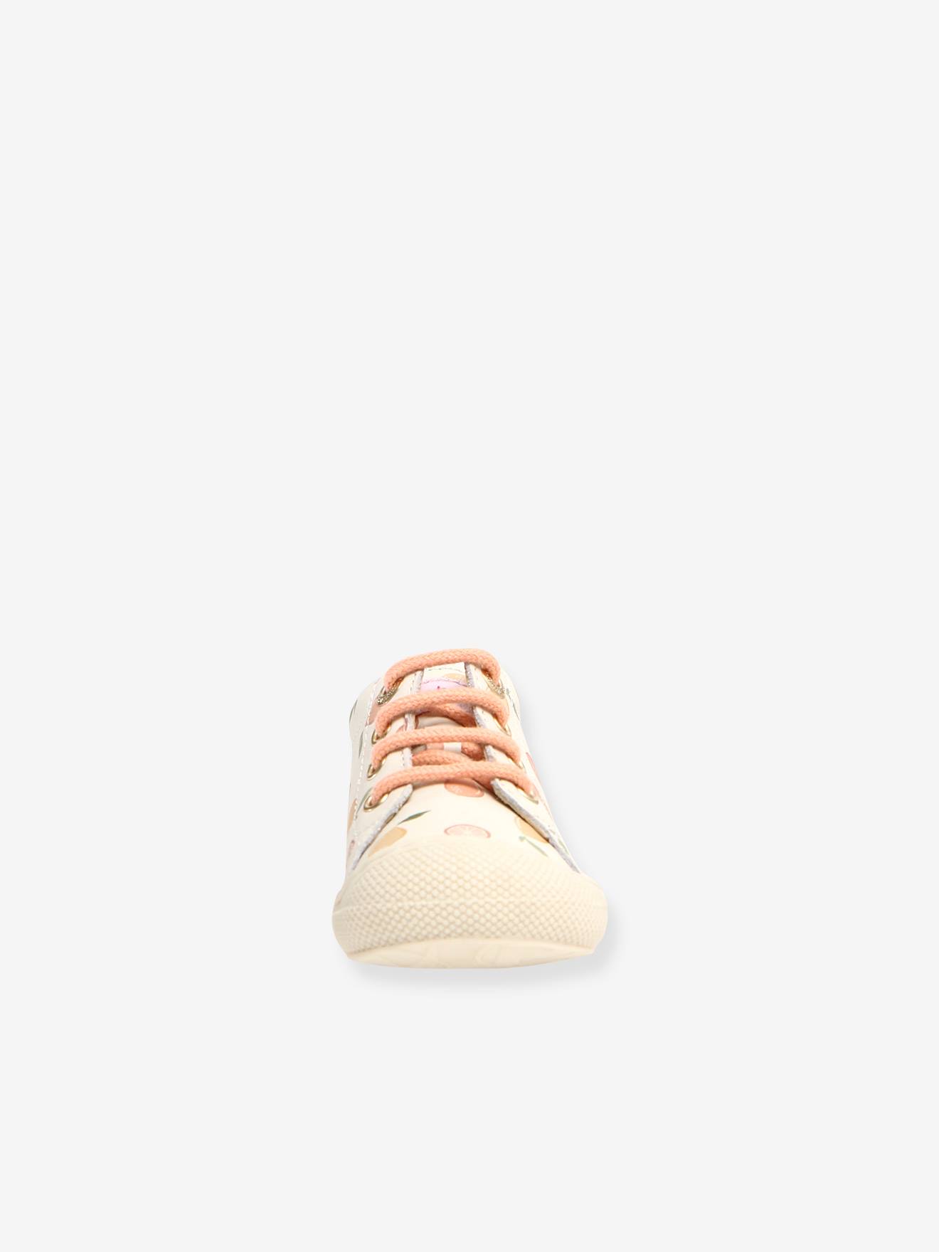 Naturino Baby Lauflernschuhe mit Schnürung Cocoon NATURINO, Zitronen - weiß