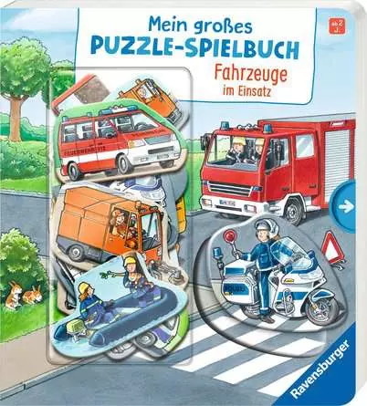 Mein großes Puzzle-Spielbuch: Fahrzeuge im Einsatz