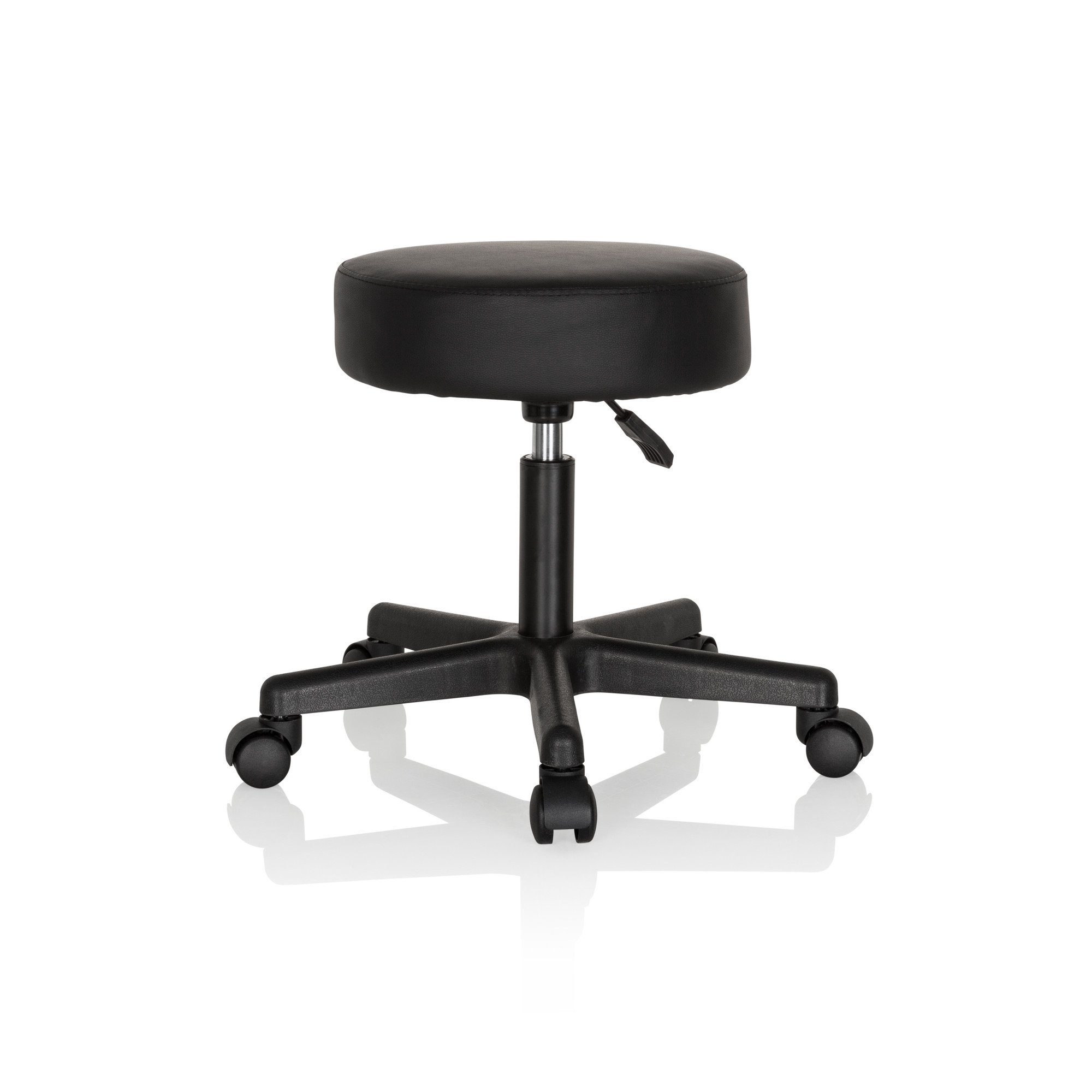 hjh OFFICE Arbeitshocker Drehhocker OPERATOR I Kunstleder ohne Armlehnen, drehbar