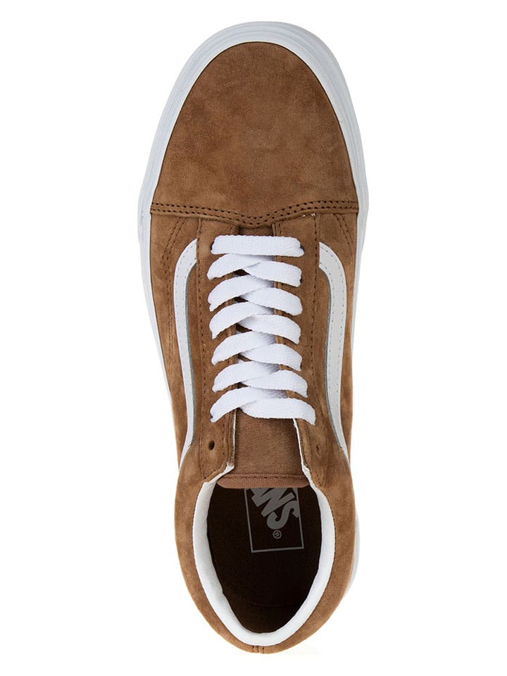 Vans Leder-Sneakers in Hellbraun günstig kaufen