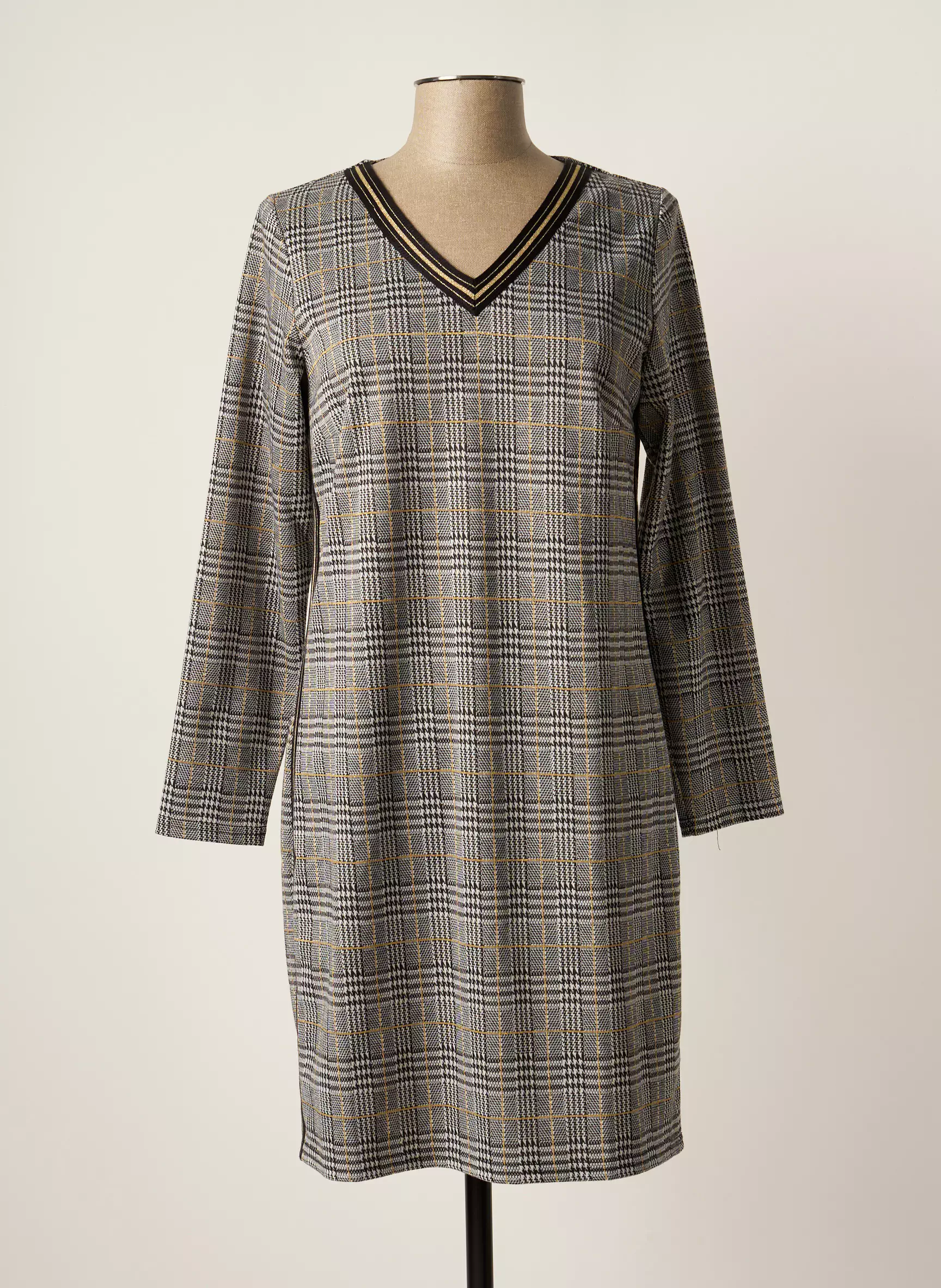 Meri Esca Robes Mi Longues Femme couleur gris