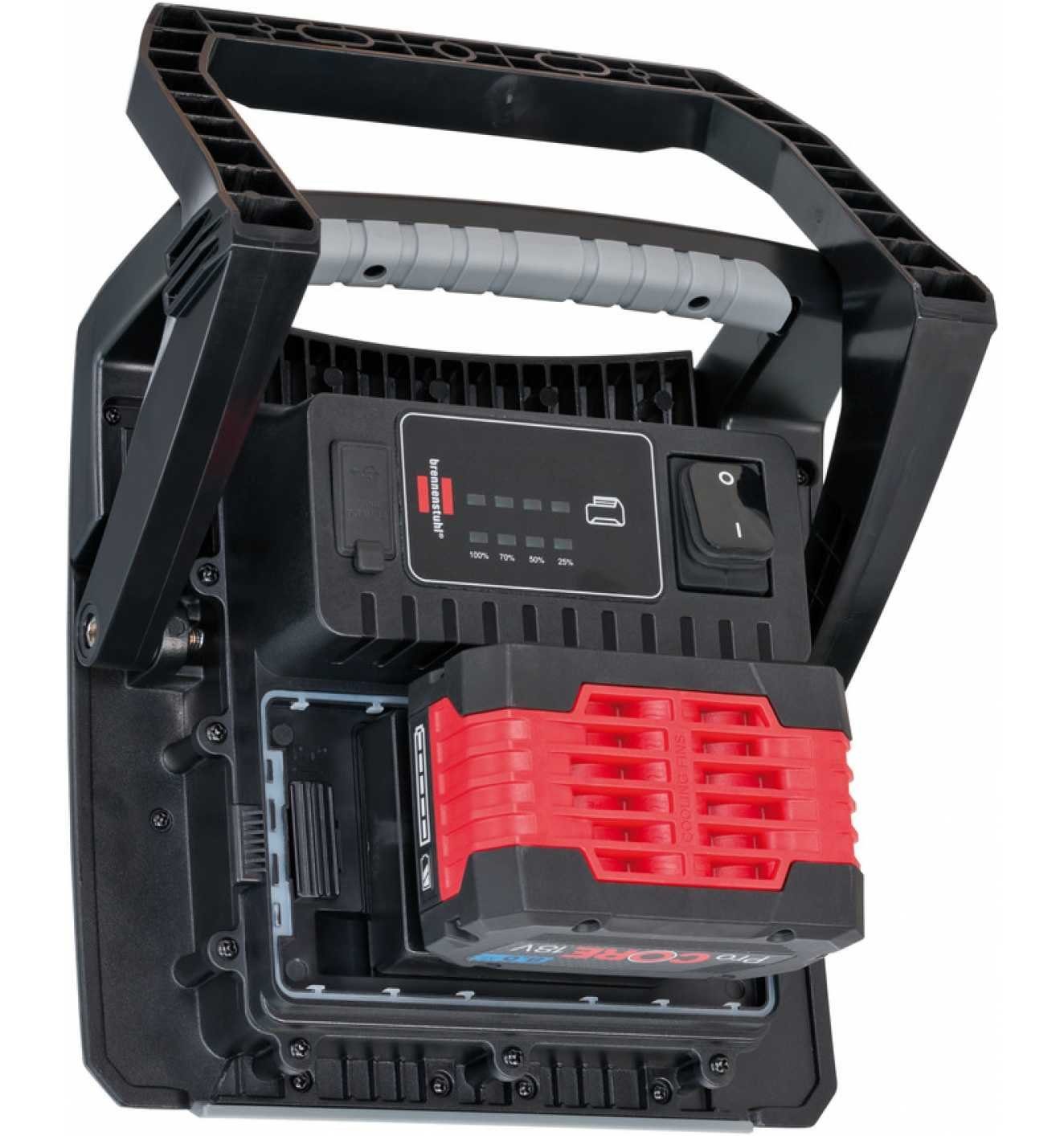 Brennenstuhl Baustrahler Multi Battery LED Akku Strahler, LED fest integriert, Multi Battery