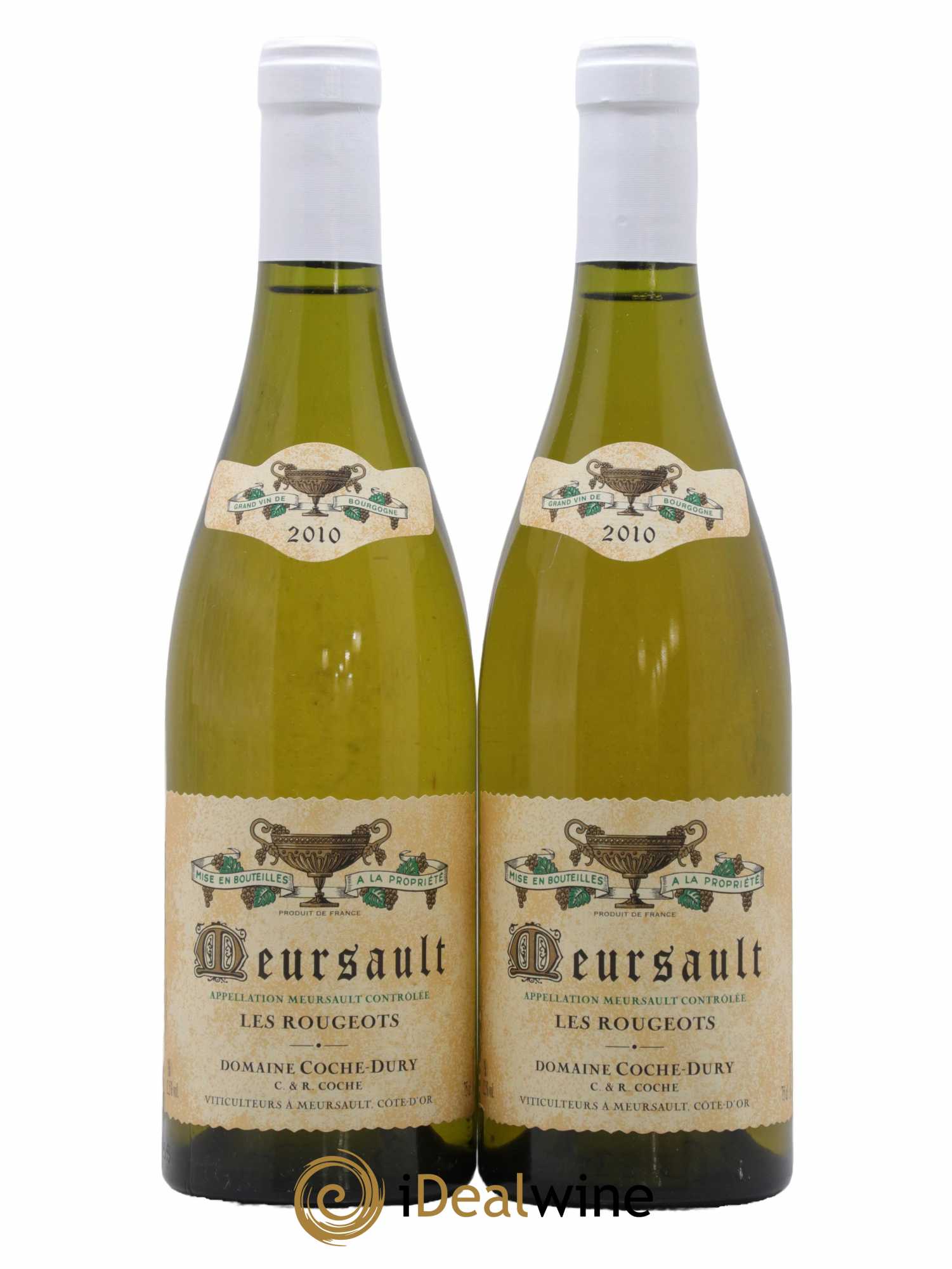 Meursault Les Rougeots Coche Dury (Domaine)  2010 - Lot de 2 Bouteilles