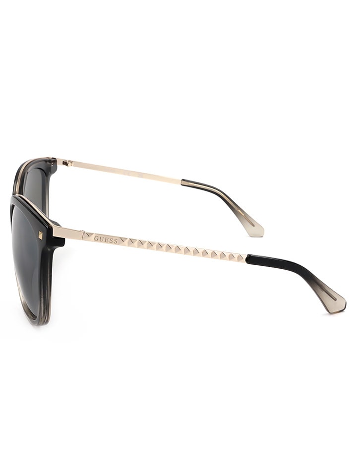 Guess Damen-Sonnenbrille in Schwarz-Gold/ Grau günstig kaufen 60