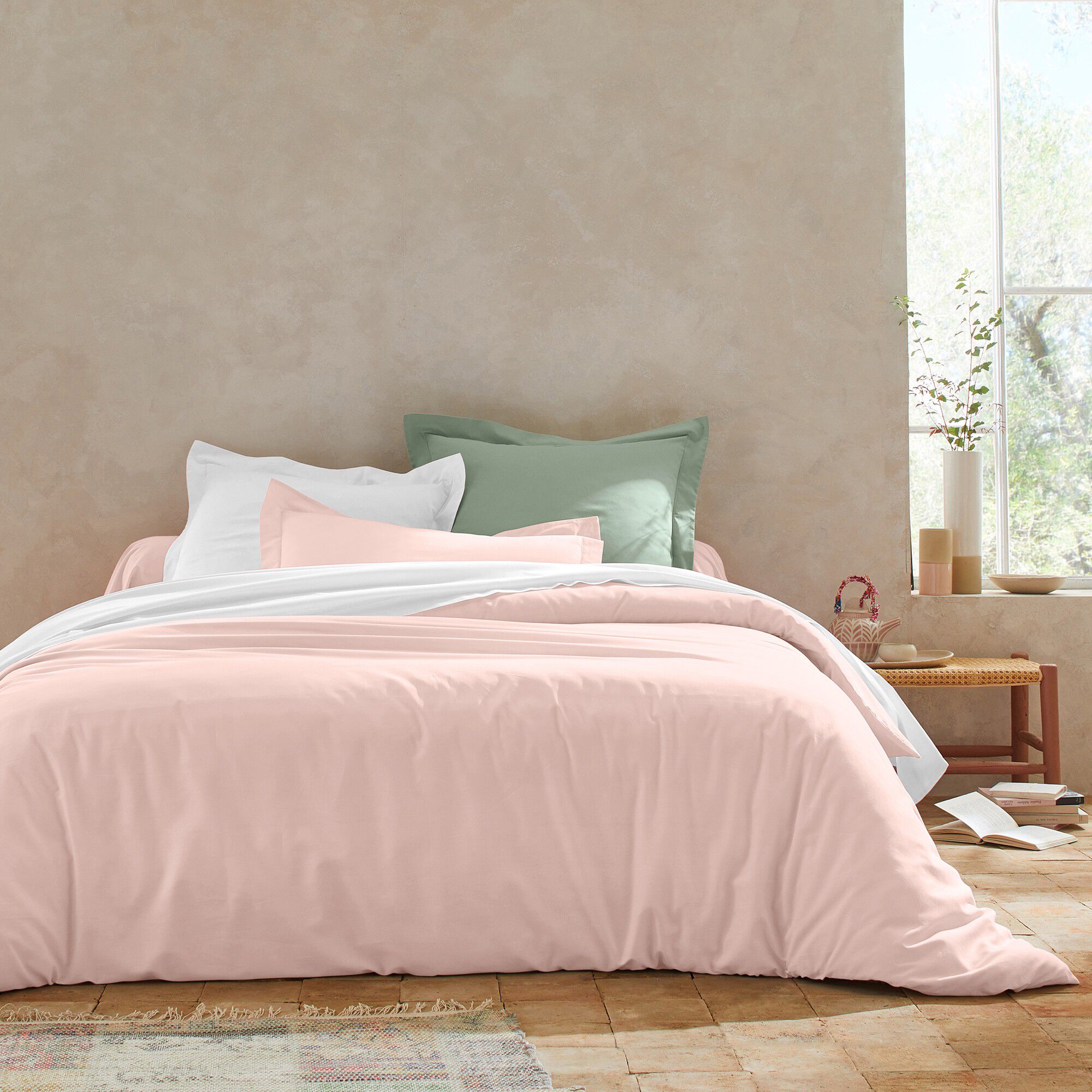 Linge de lit uni coton