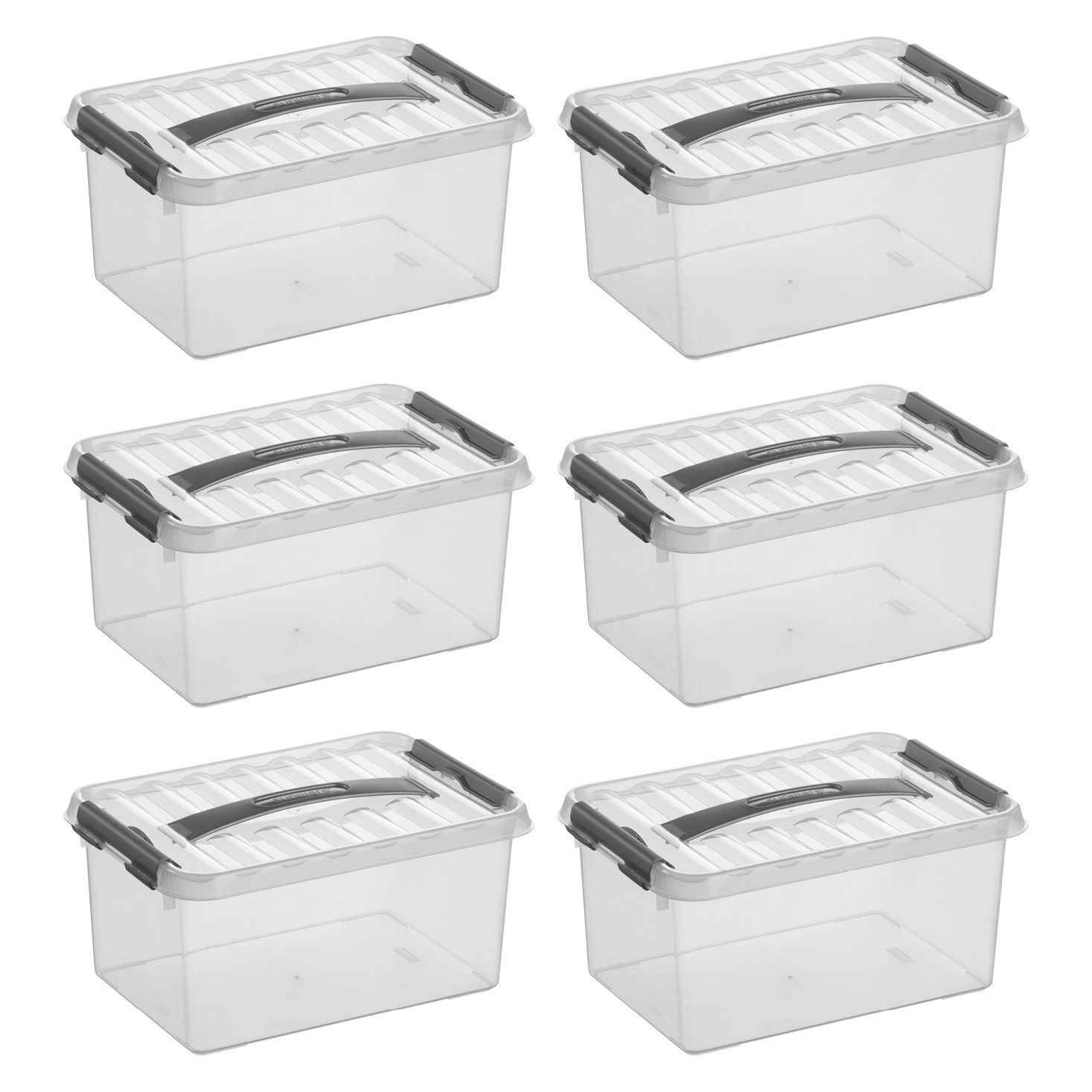 Sunware Q-line 6 Liter 6er-Set Aufbewahrungsboxen
