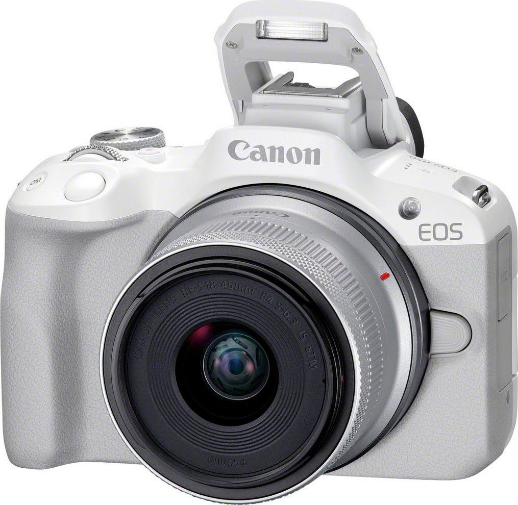 Canon EOS R50 + RF-S 18-45mm F4.5-6.3 IS STM Kit Systemkamera (RF-S 18-45mm F4.5-6.3 IS STM, 24,2 MP, Bluetooth, WLAN)