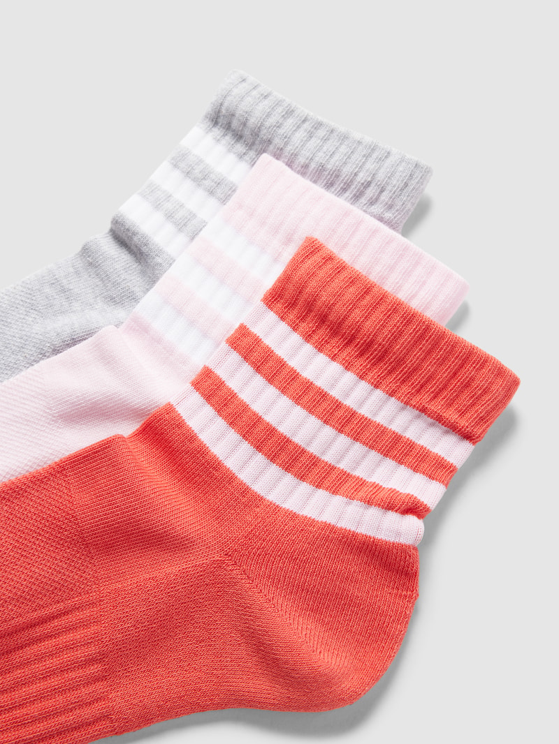 Socken mit Label-Streifen im 3er-Pack in rosé