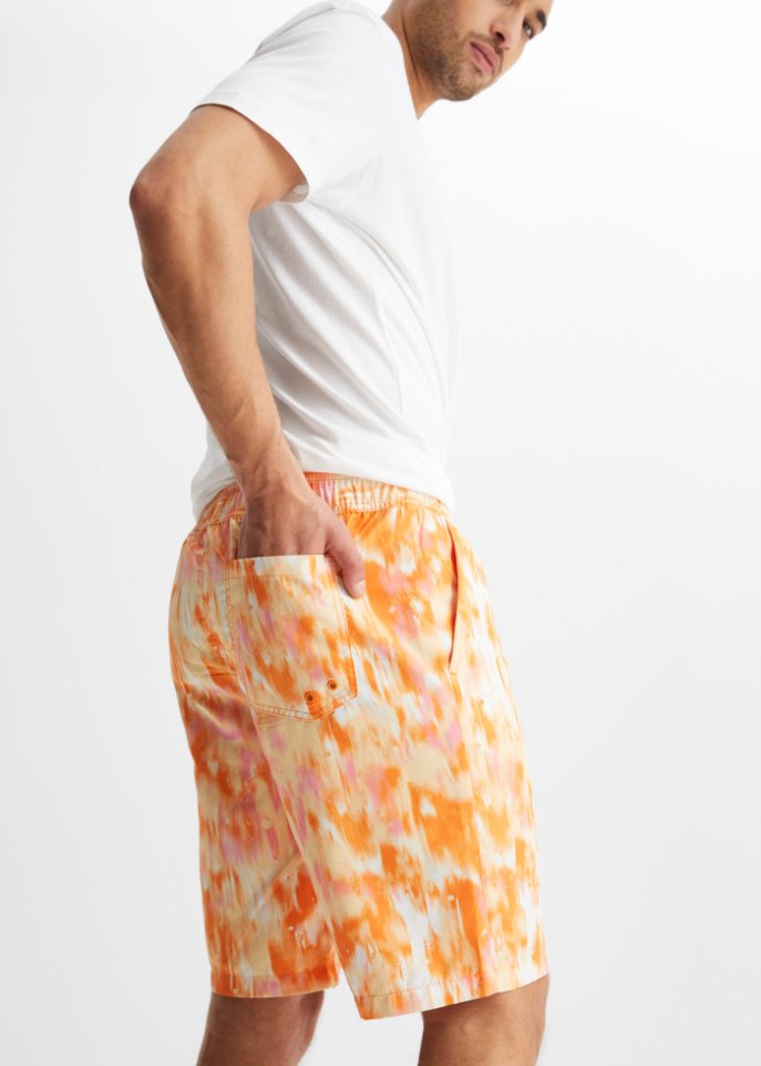 Strand-Bermuda aus recyceltem Polyester, Regular Fit