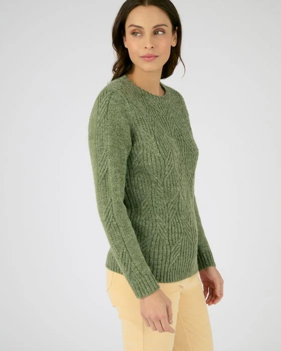 Pull col rond maille chinée Thermolactyl