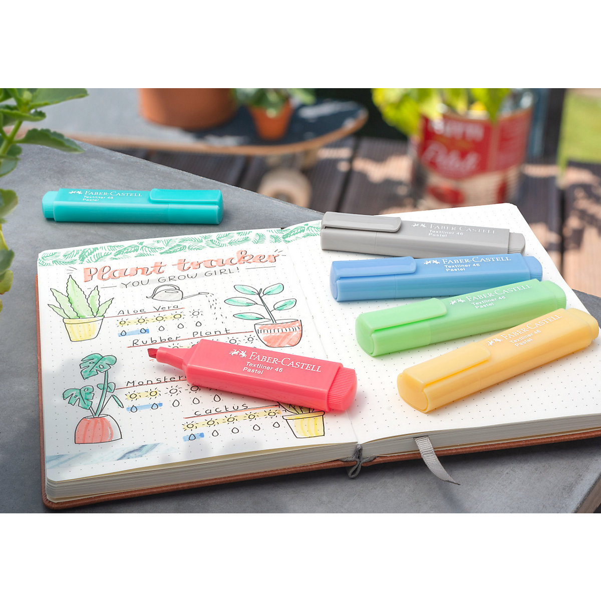 Textmarker Pastell, 4 Farben, nachfüllbar