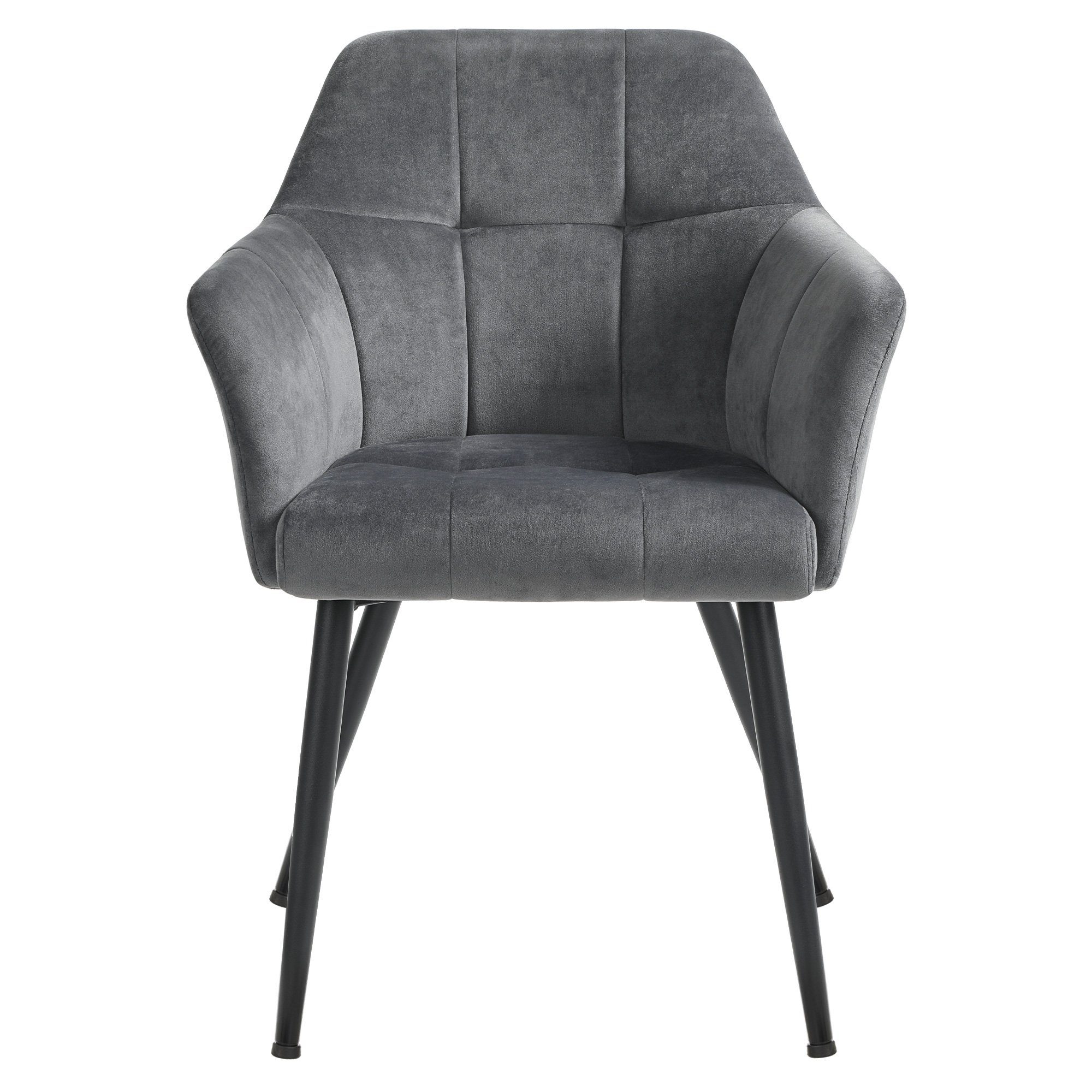 SONGMICS Polsterstuhl (1 St), esszimmer stühle, Samt, 61 x 60 x 86,5 cm