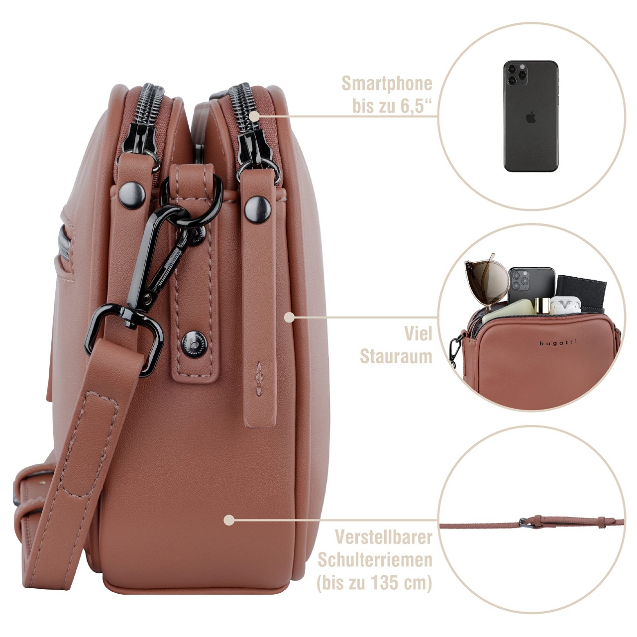 BUGATTI Handtaschen blau SHOULDER BAG