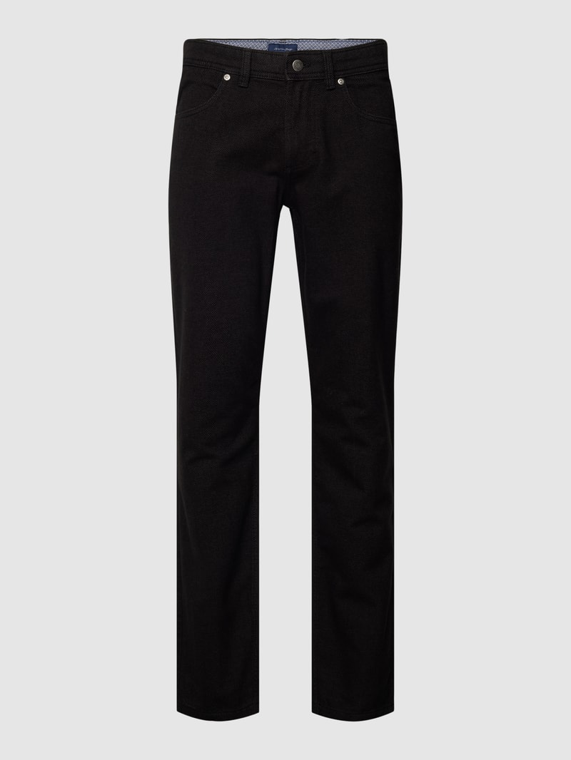Stoffhose im 5-Pocket-Design in dunkelgrau