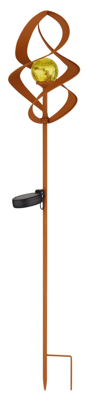 Globo Lighting - SOLARLEUCHTE METALL ROSTFARBEN, 1XLED - Solarleuchte Metall rostfarben, LED