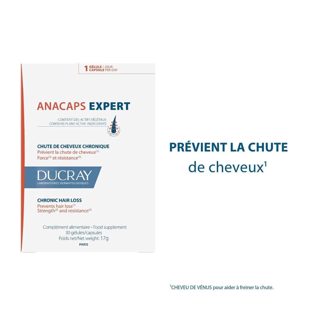 Ducray ANACAPS EXPERT Complément alimentaire An tichute cure 1 mois Complément alimentaire