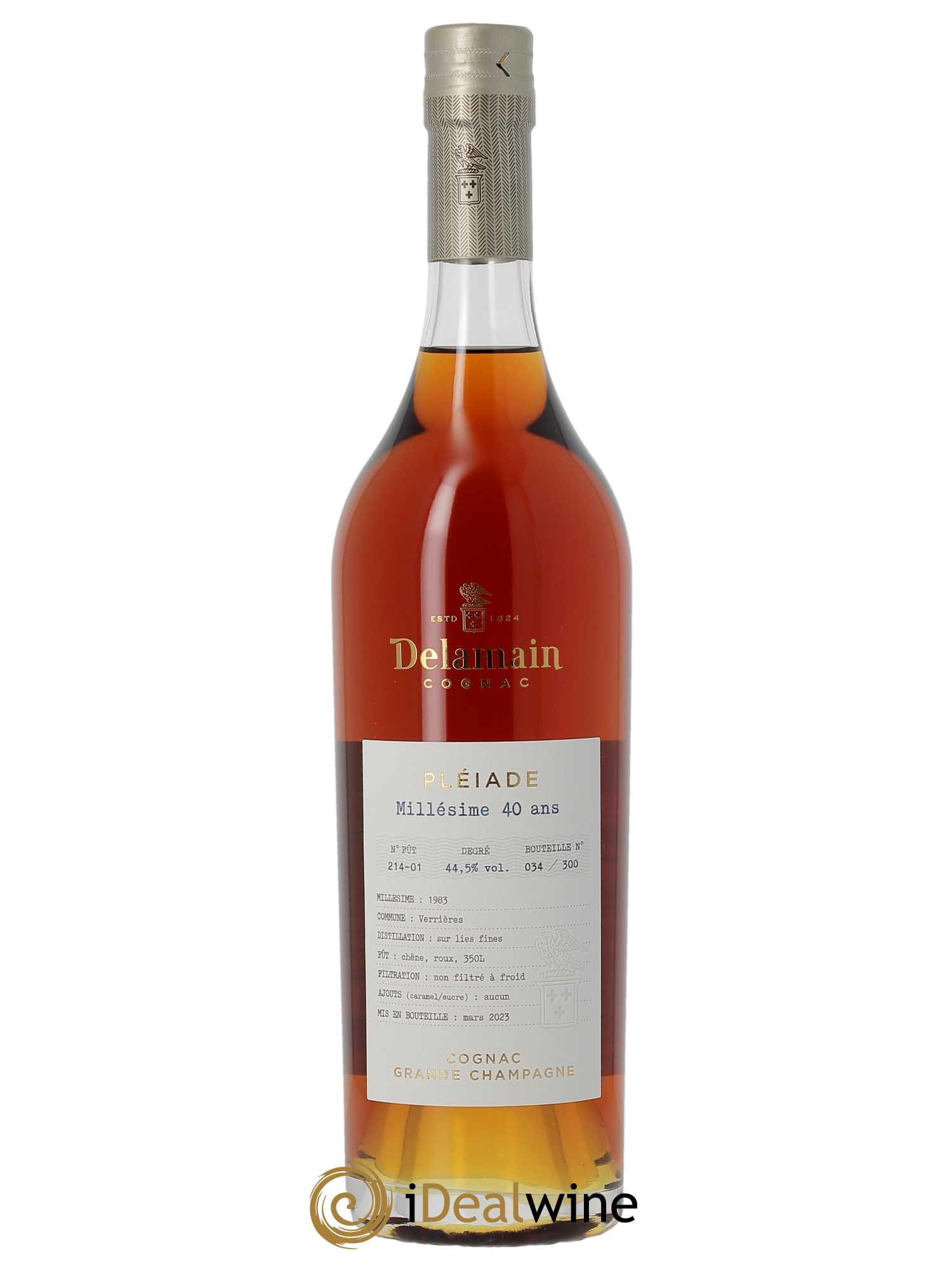 Cognac Delamain Pléiade (70cl) 1983 - Lot de 1 Bouteille