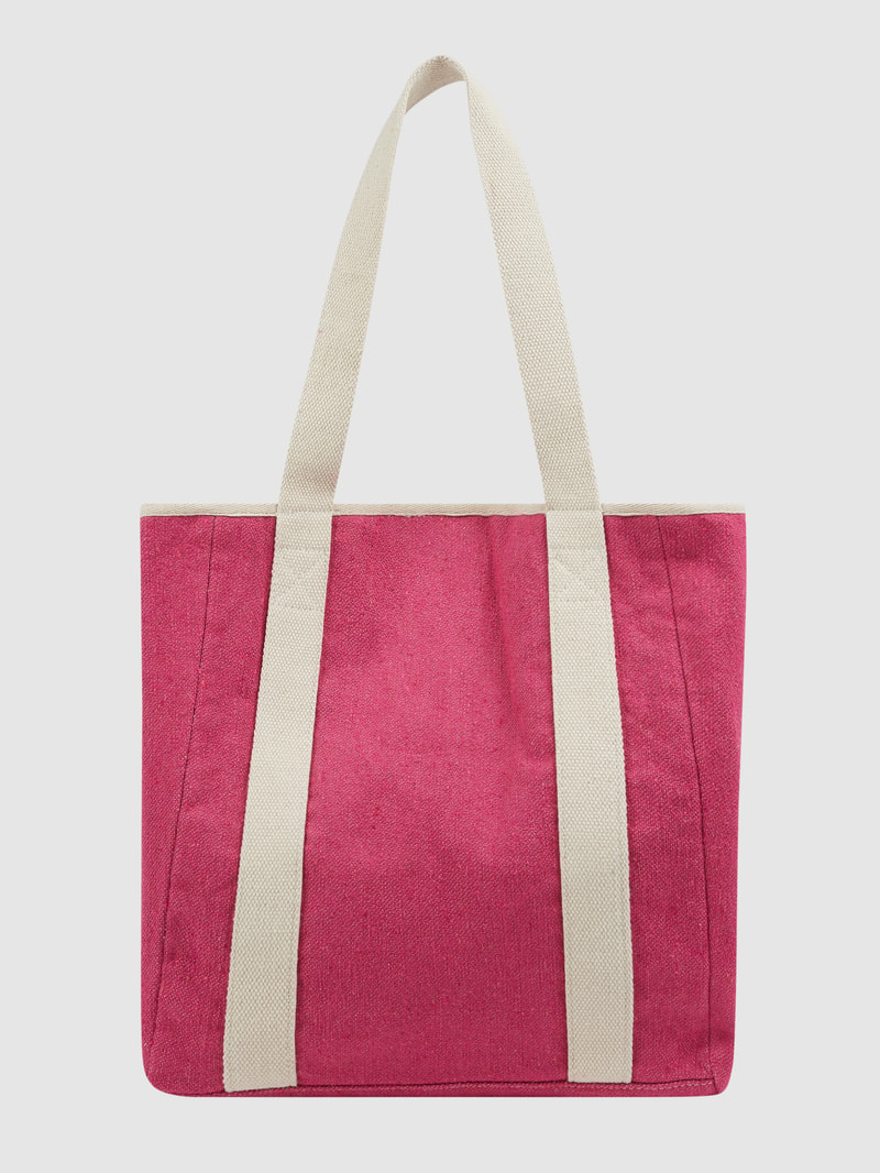 Shopper aus Canvas in pink