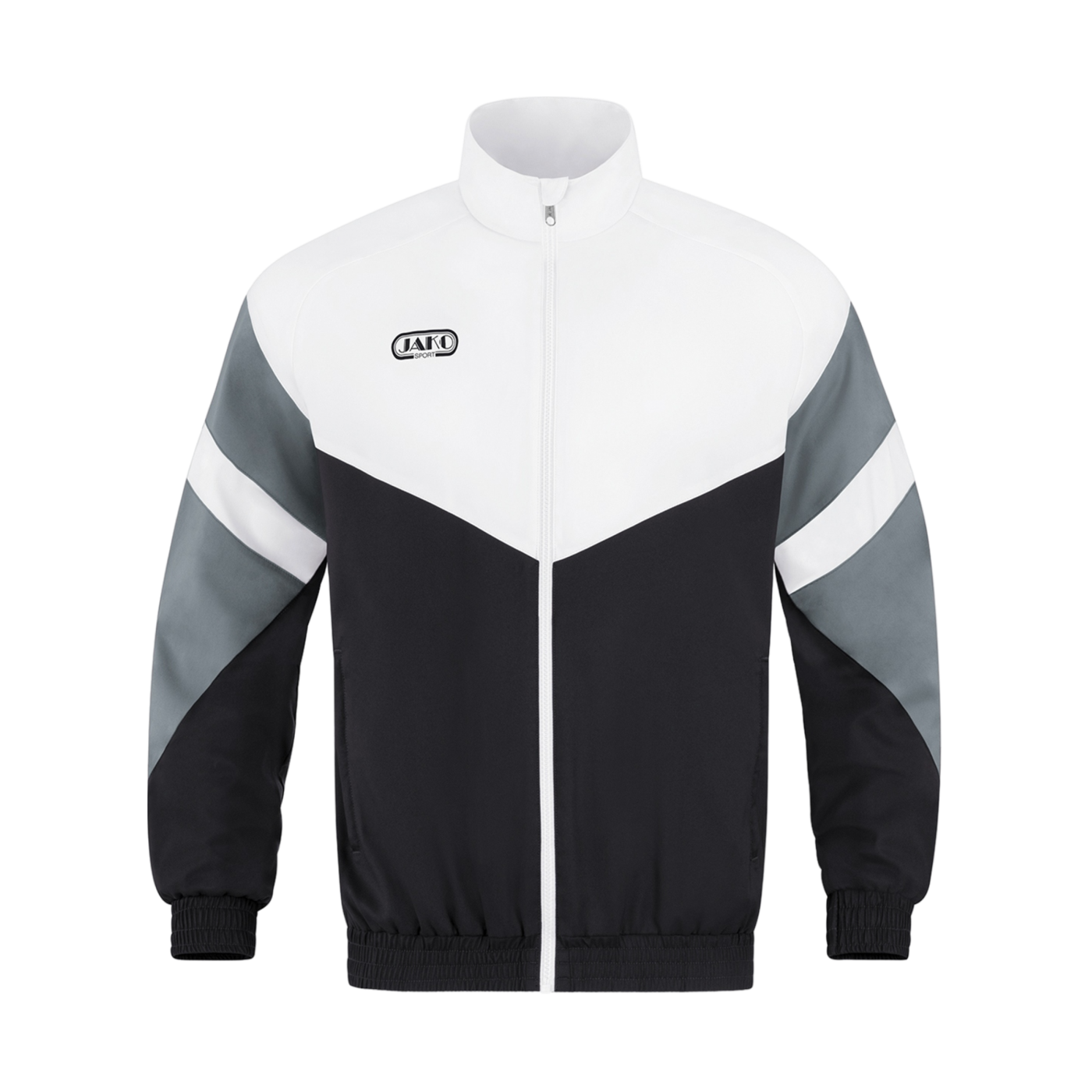 JAKO Retro Freizeitjacke Schwarz Weiss Grau F817