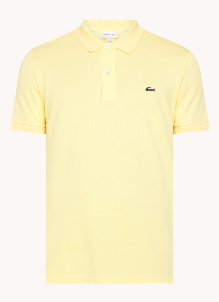 Polo Lacoste slim fit em algodão piqué