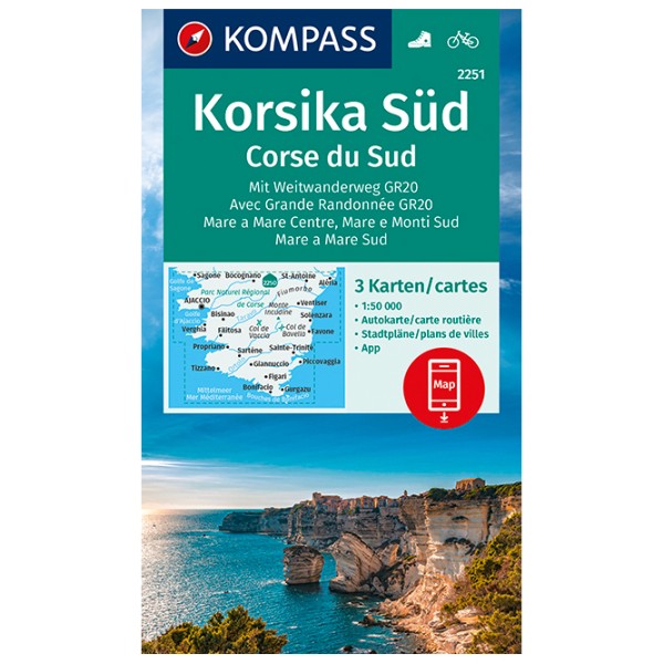Kompass - Korsika Süd - Wanderkarte