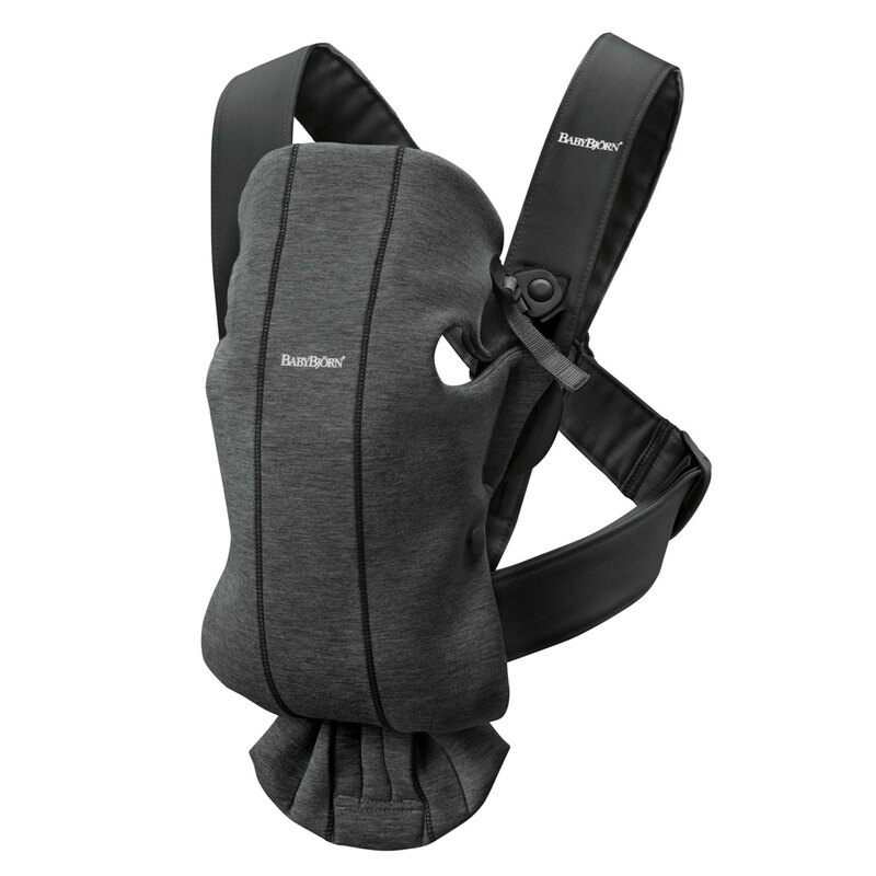 Porte-bébé Mini gris charbon jersey 3D BabyBjörn