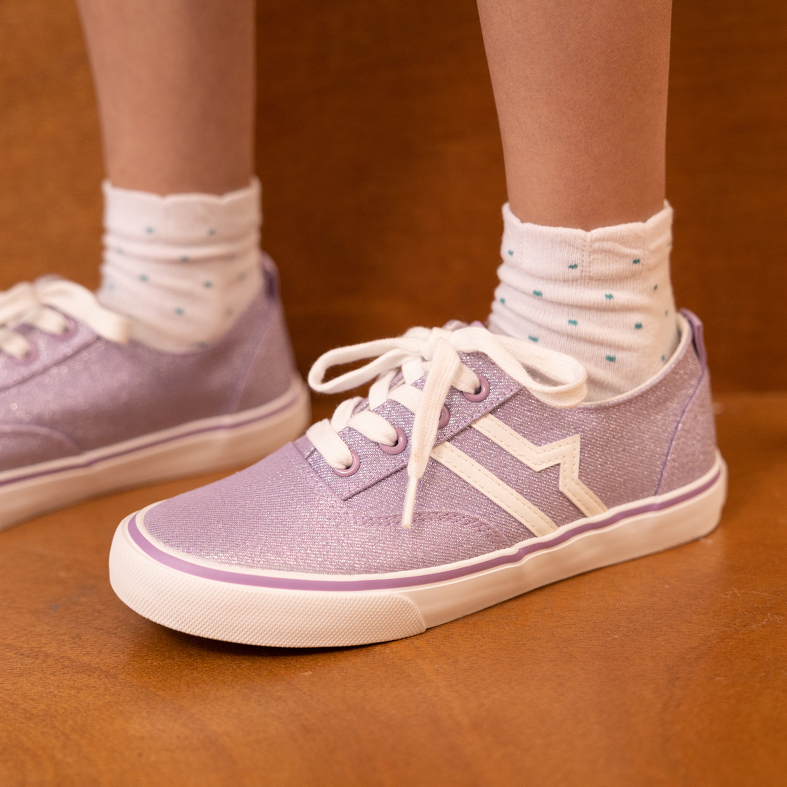 Tennis en toile à lacets Creeks violet fille | La Halle