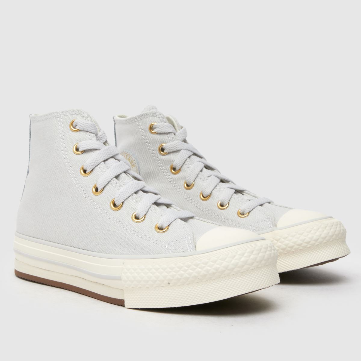 Converse grå All Star Hi Eva Lift Junior-sneakers