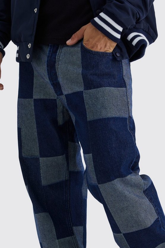 Lockere Patchwork Jeans