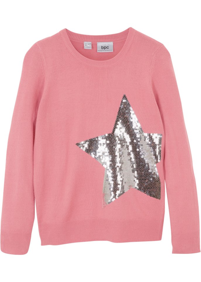 Mädchen Strickpullover mit Pailletten