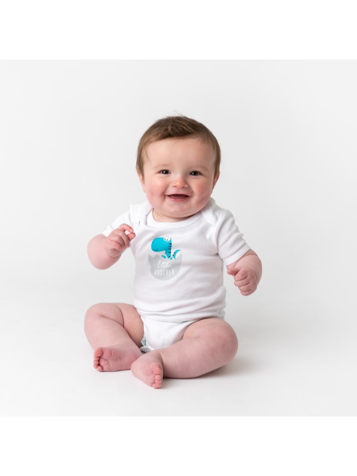 Schlummersack Bio Baby-Body Slogan kurzarm in Silber günstig kaufen