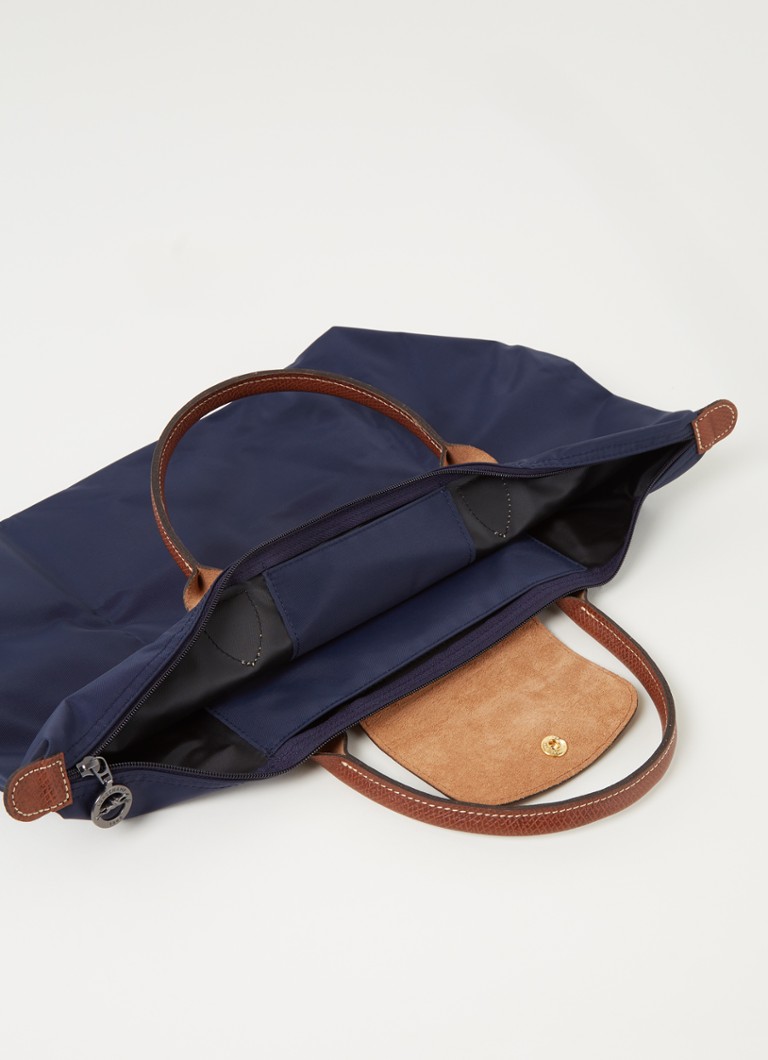 Geantă Longchamp Le Pliage M cu detalii din piele