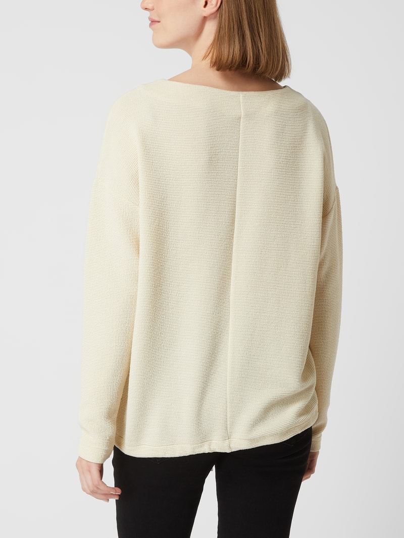 Sweatshirt mit überschnittenen Schultern in sand