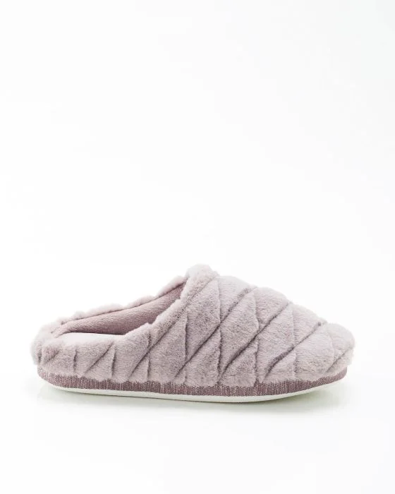 Mules à mémoire de forme, toucher peluche