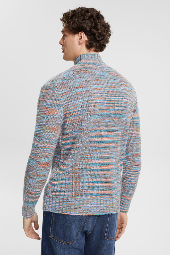 Mehrfarbiger Rollkragenpullover