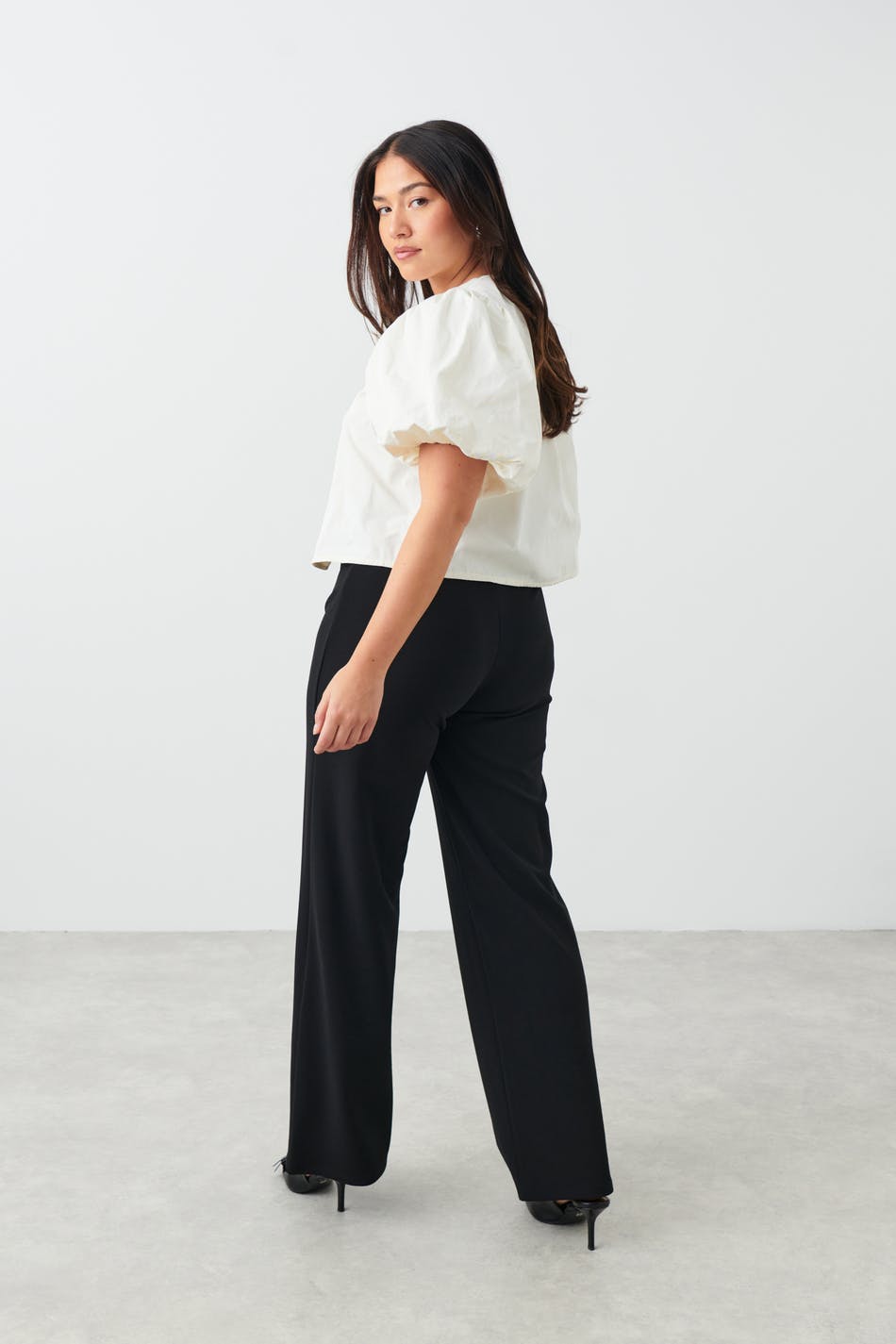 Straight jersey trousers