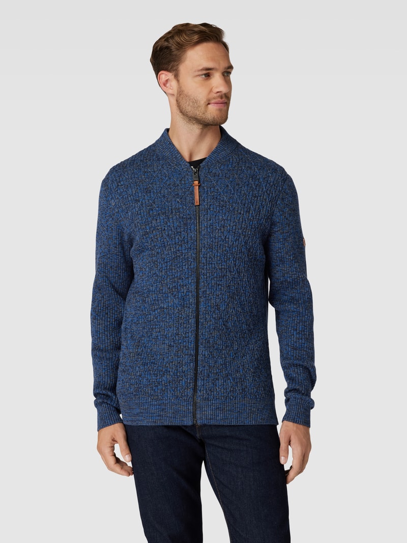 Strickjacke mit Strukturmuster in royalblau