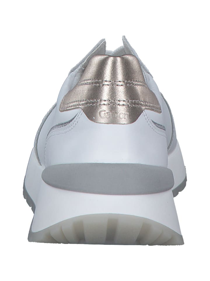 Gabor Fashion Schnürschuhe in weiss/silber/puder günstig kaufen
