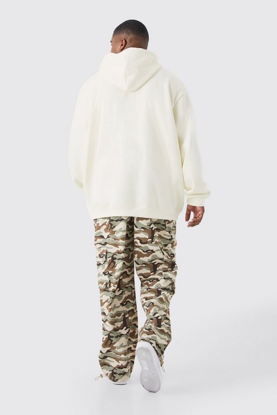 Plus lockere Camouflage-Hose mit Cargo-Taschen