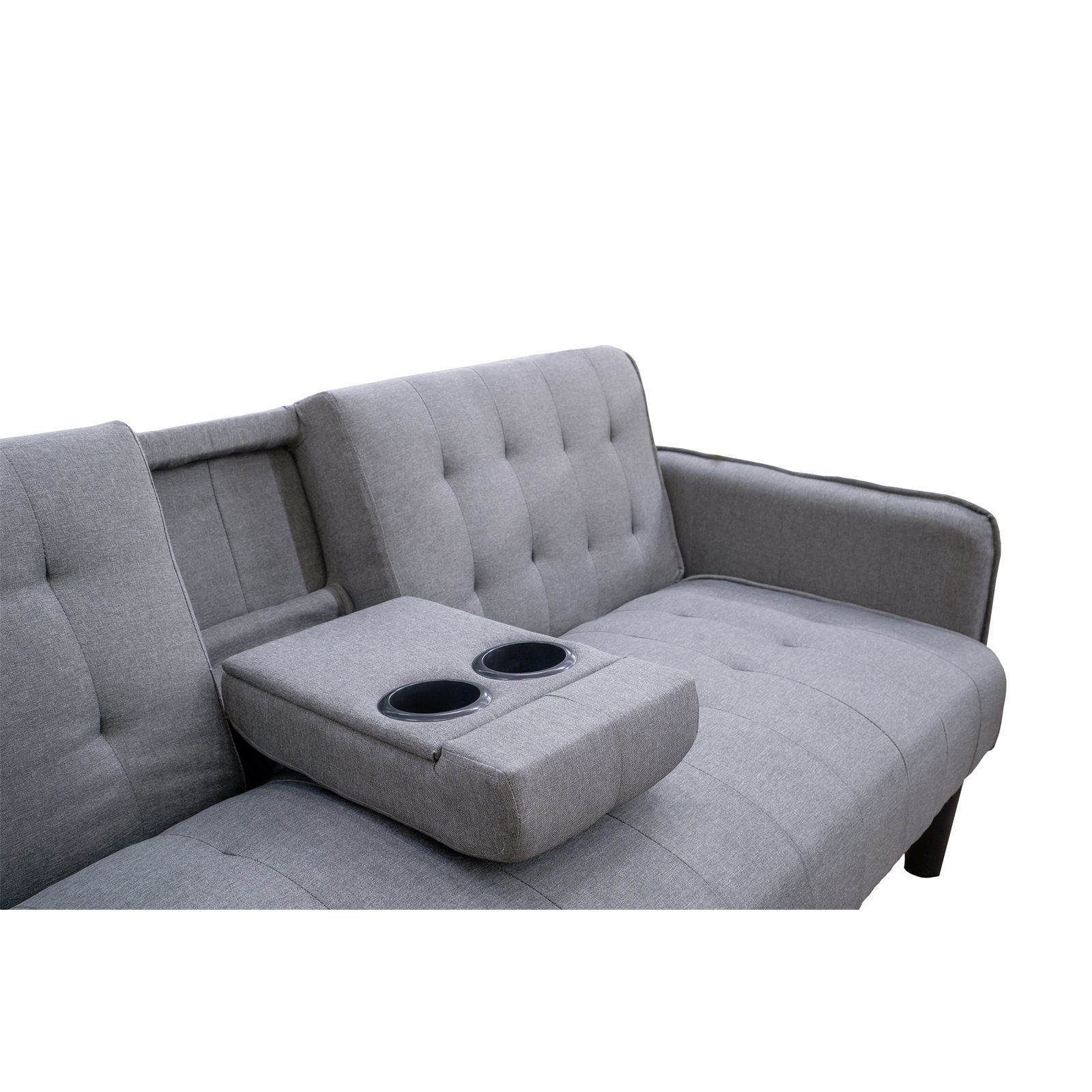 HTI-Living Schlafsofa Sofa Elouisa, Stück, Schlafsofa einklappbare Mittellehne mit Becherhalter