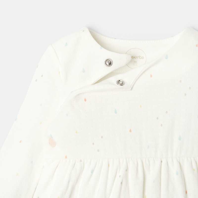 Robe à manches longues en coton bio naissance Absorba