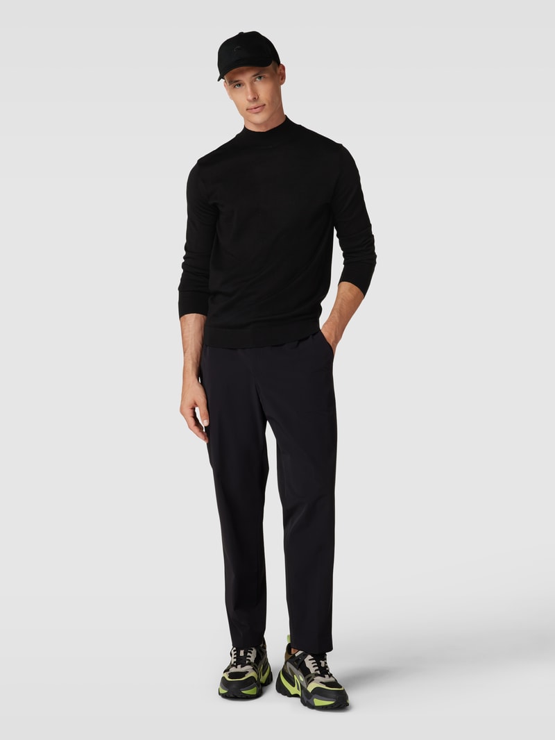 Strickpullover mit Turtleneck Modell 'TOWN' in schwarz
